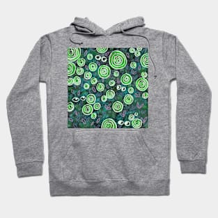 Hiding among roses (neon green) Hoodie